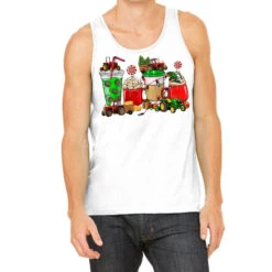 Christmas Tractor Coffee Cup Tank Top