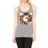 Christmas Santa Claus And Gift Box Racerback Tank