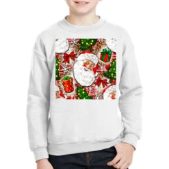 Christmas Santa Claus And Gift Box Youth Sweatshirt