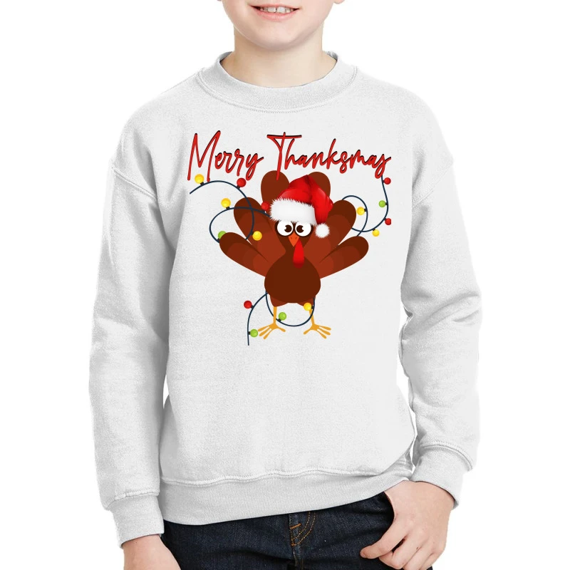 Thanksgiving Christmas Happy Thanksmas Youth Sweatshirt 1 Thanksgiving Christmas Happy Thanksmas Youth Sweatshirt