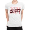 Happy Christmas And Happy New Year 2024 Ladies Fitted T-Shirt