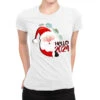 Santa Claus Happy Christmas 2024 Ladies Fitted T-Shirt