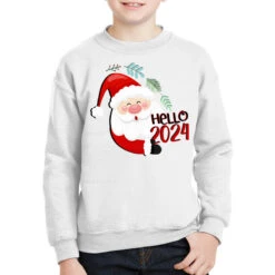Santa Claus Happy Christmas 2024 Youth Sweatshirt