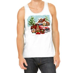 Christmas Gnomes With Red Truck Tank Top
