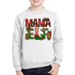 Christmas Mama Elf Youth Sweatshirt