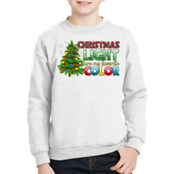 Christmas Light Are My Favorite Color Youth Sweatshirt