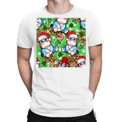 Christmas Cute Hippo Sitting T-Shirt