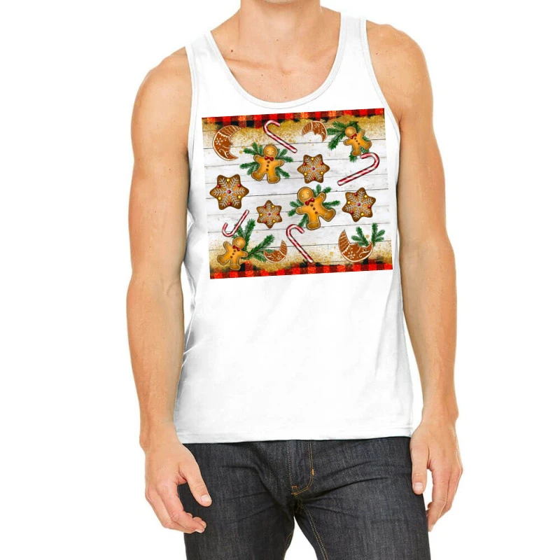 Christmas Gingerbread Cookies And Candy Cane Tank Top 1 Christmas Gingerbread Cookies And Candy Cane Tank Top