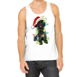 Christmas Black Poodles Dog Tank Top
