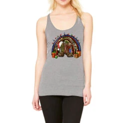 Army Christmas Rainbow Racerback Tank