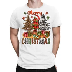 Merry Christmas With Western Trees T-Shirt