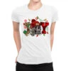 Christmas Joy Skeleton Ladies Fitted T-Shirt