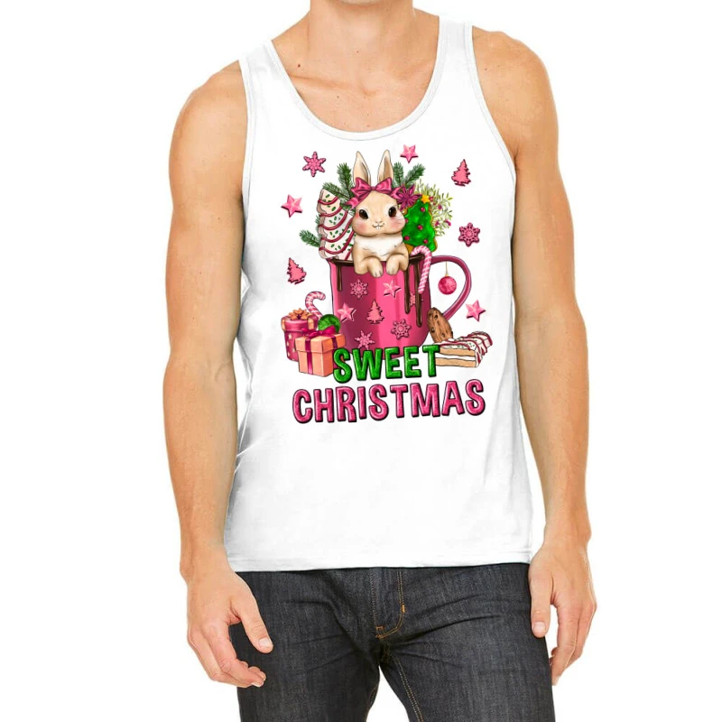 Pink Sweet Christmas Hot Chocolate Coffee Cup Tank Top 1 Pink Sweet Christmas Hot Chocolate Coffee Cup Tank Top