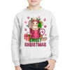 Pink Sweet Christmas Hot Chocolate Coffee Cup Youth Sweatshirt