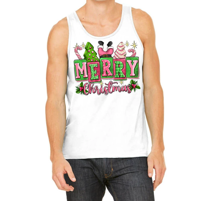 Pink Christmas Vibes Tank Top