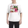 Pink Christmas Hot Chocolate Coffee Cup With Santa Youth Tee