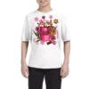 Pink Christmas Hot Chocolate Coffee Cup Youth Tee