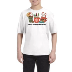 Coffee & Christmas Spirit Svg Youth Tee