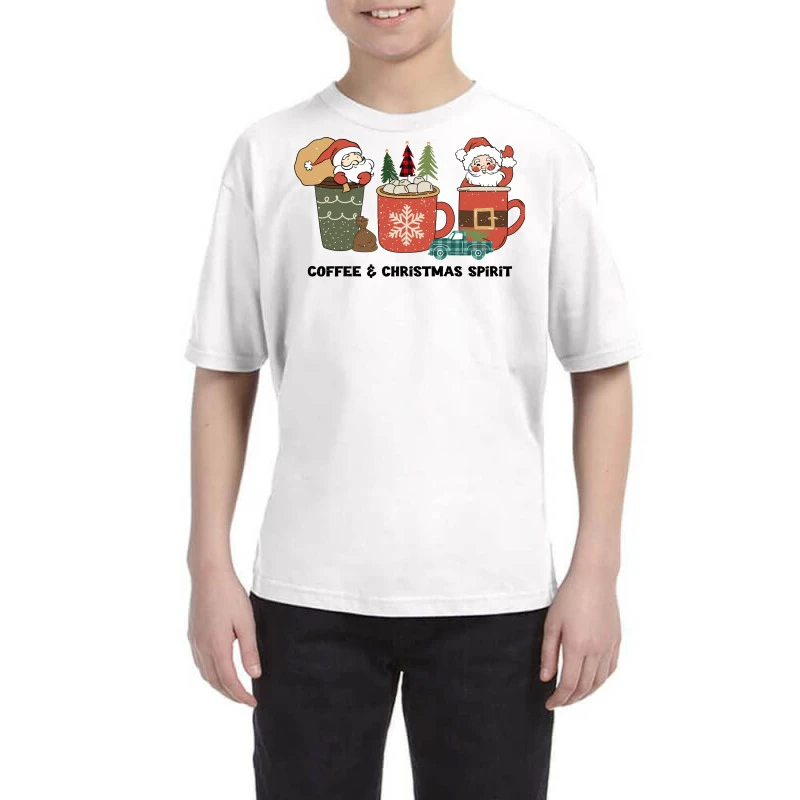 Coffee & Christmas Spirit Svg Youth Tee 1 Coffee & Christmas Spirit Svg Youth Tee