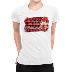 Just A Girl Who Loves Christmas Sublim Ladies Fitted T-Shirt