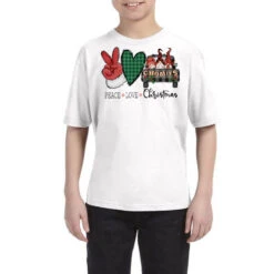 Peace Love Christmas Sublimation Youth Tee