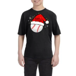 Christmas Baseball Seasons Greetings Youth Tee