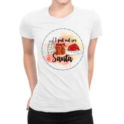 Santa Cookies Christmas Ladies Fitted T-Shirt