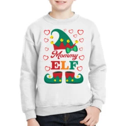 Elf Mommy Elf Christmas Youth Sweatshirt