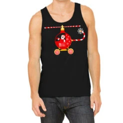 Santa Christmas Holiday Helicopter Tank Top