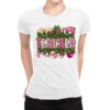 Pink Christmas Teacher Ladies Fitted T-Shirt