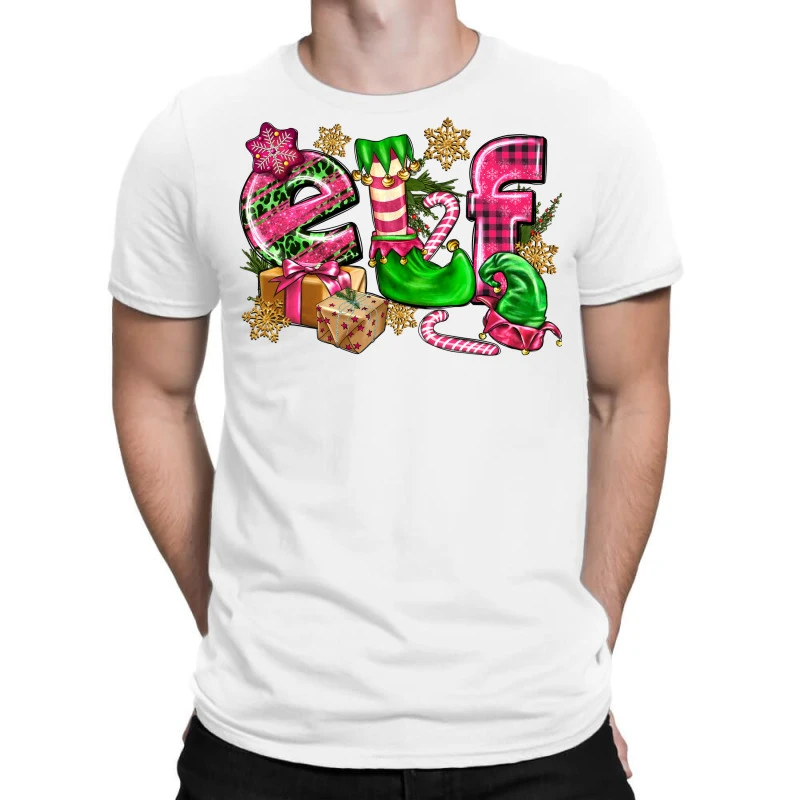 Pink Christmas Elf T-Shirt 1 Pink Christmas Elf T-Shirt