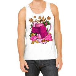 Pink Christmas Coffee Drink Tank Top