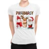Pharmacy Crew Christmas Ladies Fitted T-Shirt