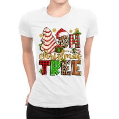 Oh Christmas Tree Ladies Fitted T-Shirt