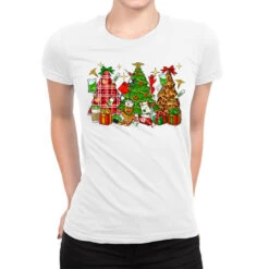 Nurse Christmas Trees Ladies Fitted T-Shirt