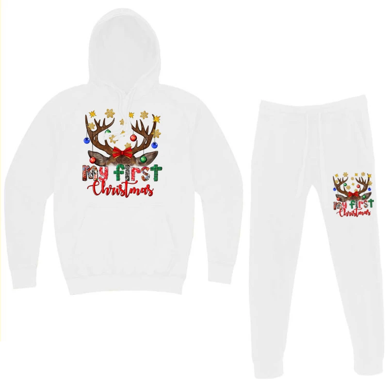 My First Christmas With Reindeer Hoodie & Jogger Set 3 My First Christmas With Reindeer Hoodie & Jogger Set - Image 3