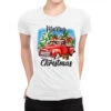 Merry Christmas Truck Ladies Fitted T-Shirt