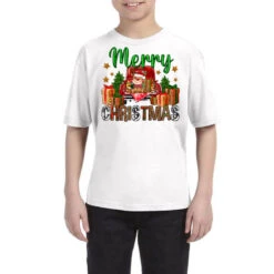Merry Christmas With Truck Youth Tee