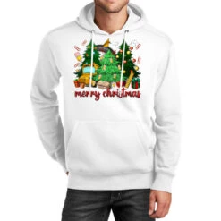 Merry Christmas School Bus Christmas Trees Unisex Hoodie