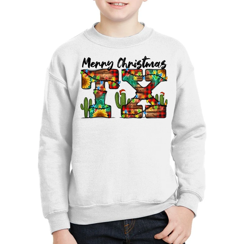 Merry Christmas Texas TX Youth Sweatshirt 1 Merry Christmas Texas TX Youth Sweatshirt