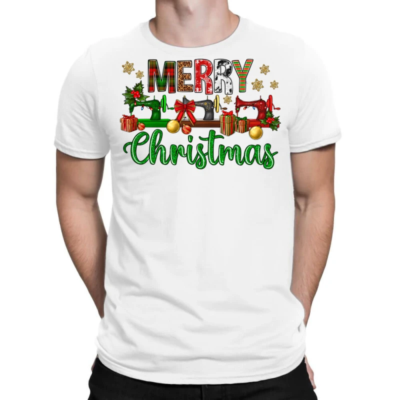 Merry Christmas Sewing Machine T-Shirt 1 Merry Christmas Sewing Machine T-Shirt
