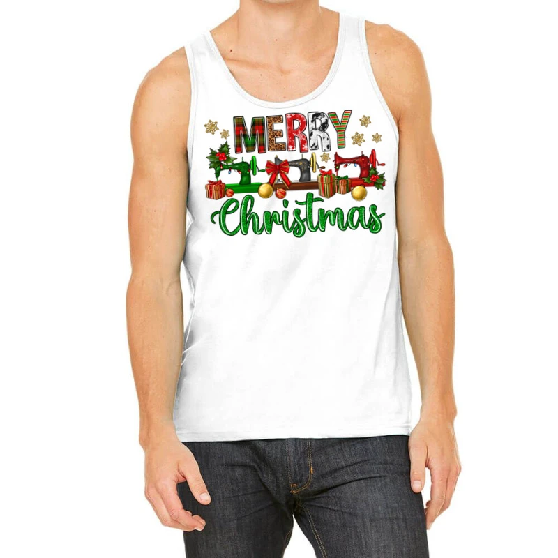 Merry Christmas Sewing Machine Tank Top 1 Merry Christmas Sewing Machine Tank Top