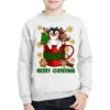 Merry Christmas Hot Chocolate Coffee Cup With Cute Youth Sweatshirt