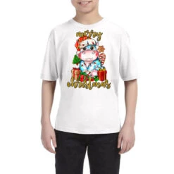Merry Christmas Hippopotamus Youth Tee