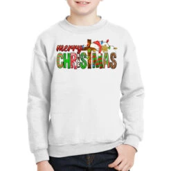 Merry Christmas Cross Youth Sweatshirt