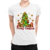 Merry Christmas Crocin' Tree Ladies Fitted T-Shirt