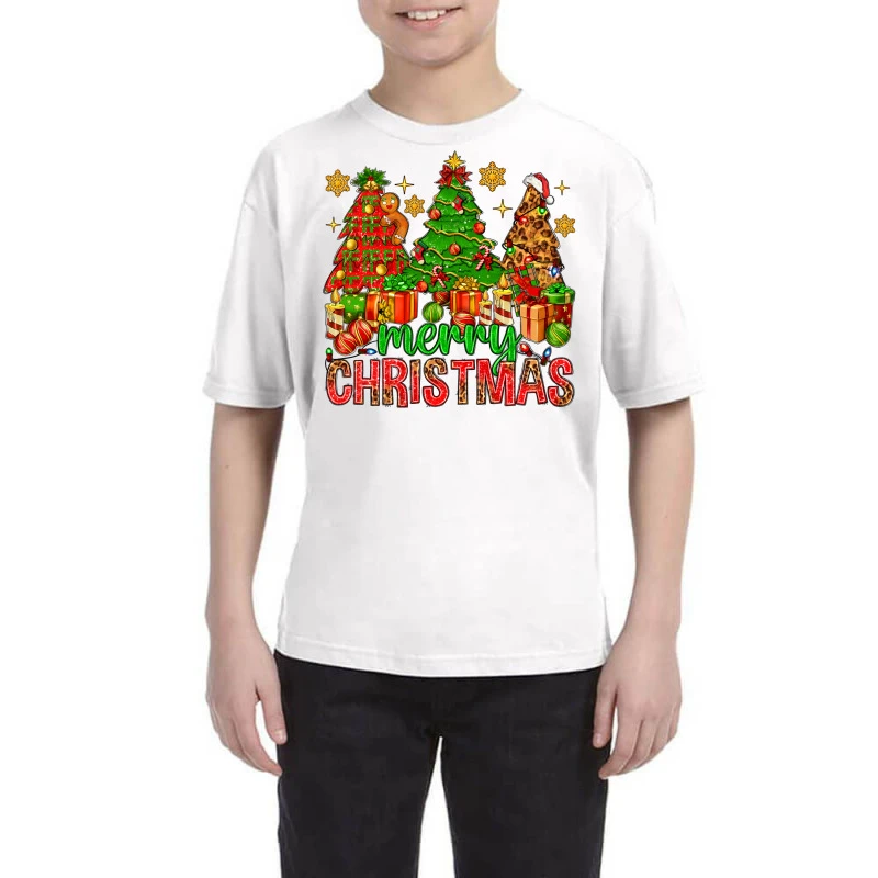Merry Christmas And Christmas Trees Youth Tee 1 Merry Christmas And Christmas Trees Youth Tee