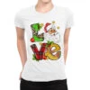 Love Christmas Ladies Fitted T-Shirt