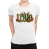 Love Christmas Elf Ladies Fitted T-Shirt