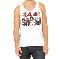 Let It Snow Christmas Snowman Tank Top